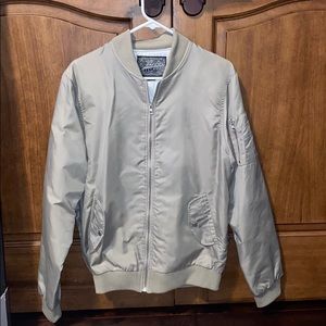 Tan “Brooklyn” bomber jacket